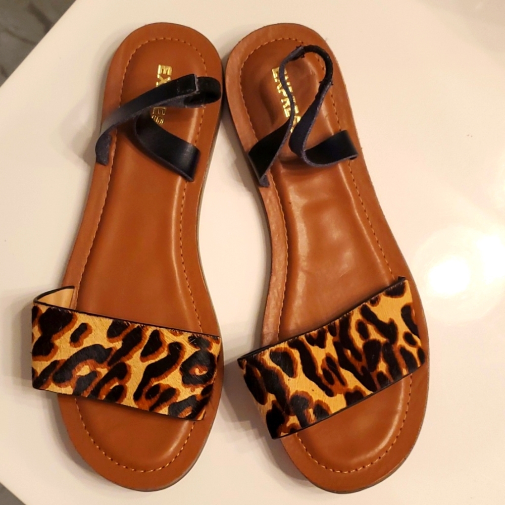 Express Leopard Print Sandals - Picture 2 of 2